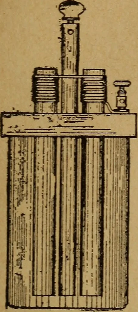 An illustration from Easy electrical experiments and how to make them;, 1918, leaf 12