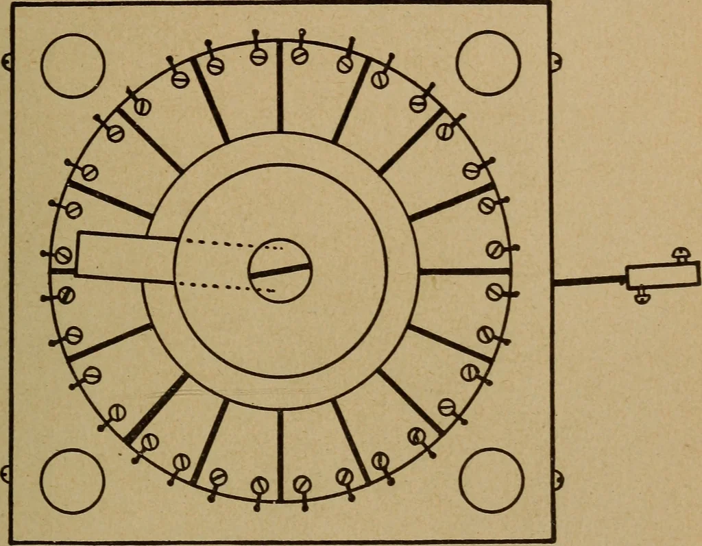 An illustration from Easy electrical experiments and how to make them;, 1918, leaf 120
