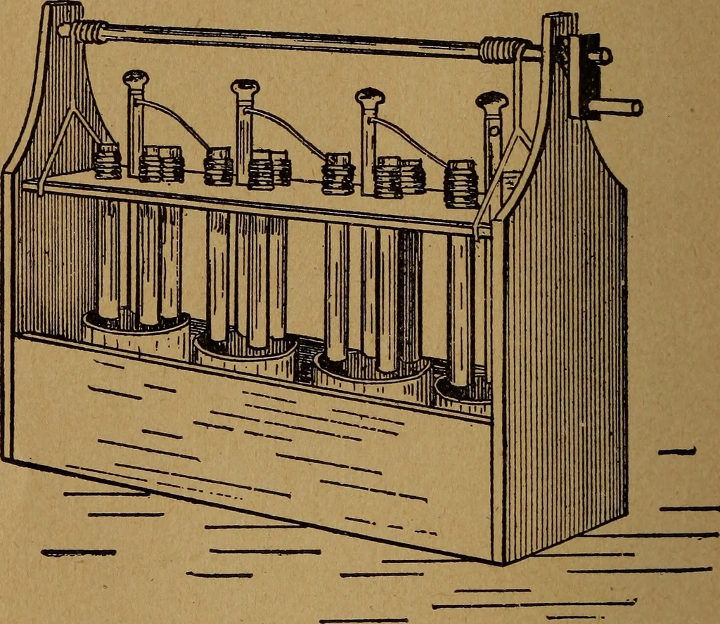 An illustration from Easy electrical experiments and how to make them;, 1918, leaf 19