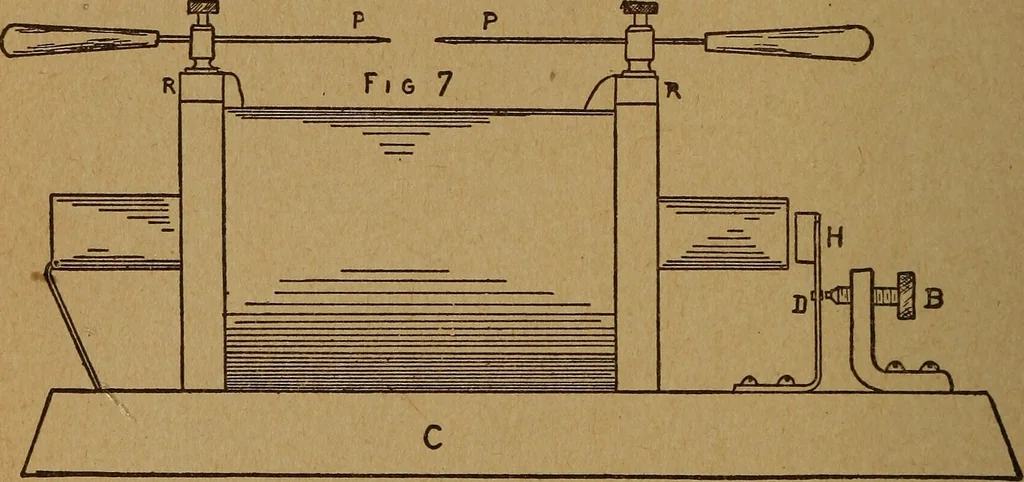 An illustration from Easy electrical experiments and how to make them;, 1918, leaf 205