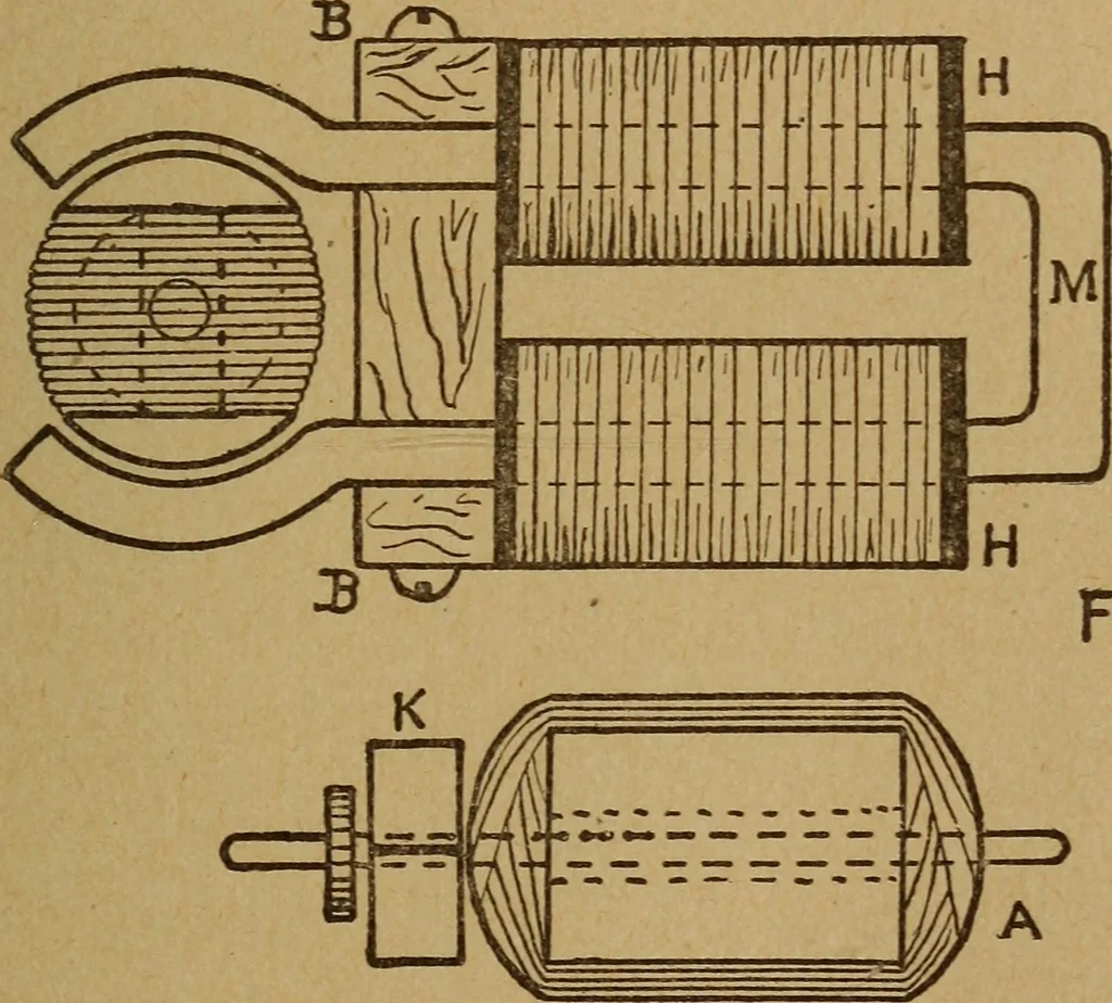 An illustration from Easy electrical experiments and how to make them;, 1918, leaf 206
