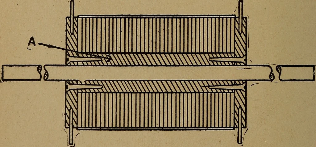 An illustration from Easy electrical experiments and how to make them;, 1918, leaf 57
