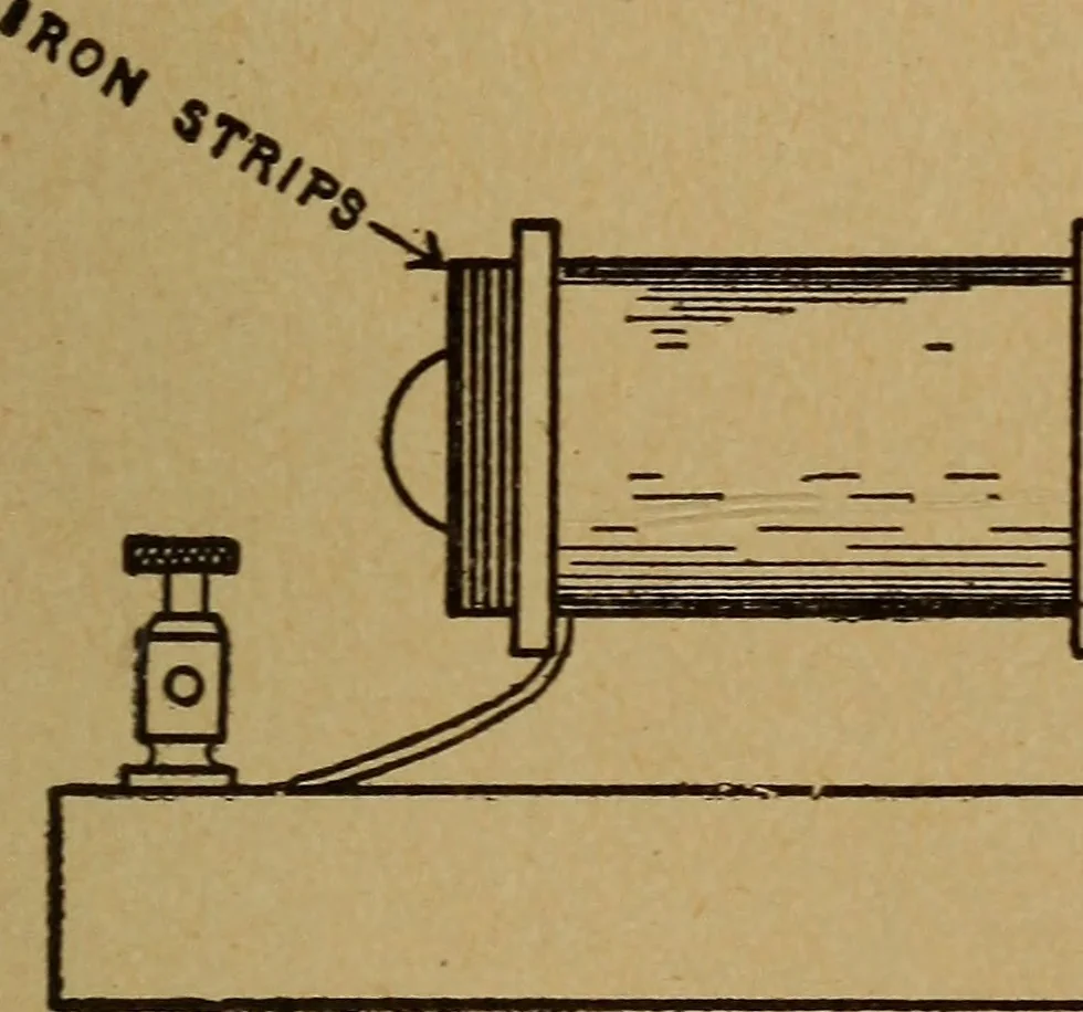 An illustration from Easy electrical experiments and how to make them;, 1918, leaf 64