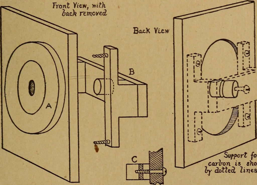 An illustration from Easy electrical experiments and how to make them;, 1918, leaf 78