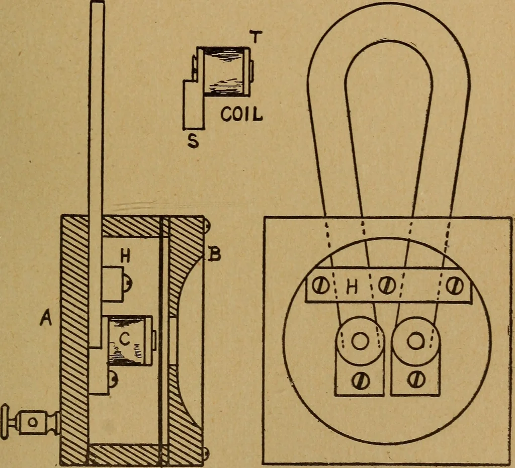 An illustration from Easy electrical experiments and how to make them;, 1918, leaf 82