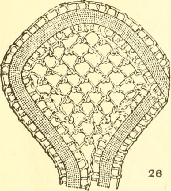 An illustration from Easy lessons for lace makers : fancy stitches illustrated showing clearly how to make all modern laces, 1901, leaf 11
