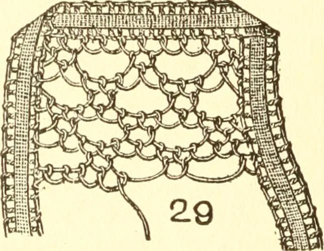 An illustration from Easy lessons for lace makers : fancy stitches illustrated showing clearly how to make all modern laces, 1901, leaf 11