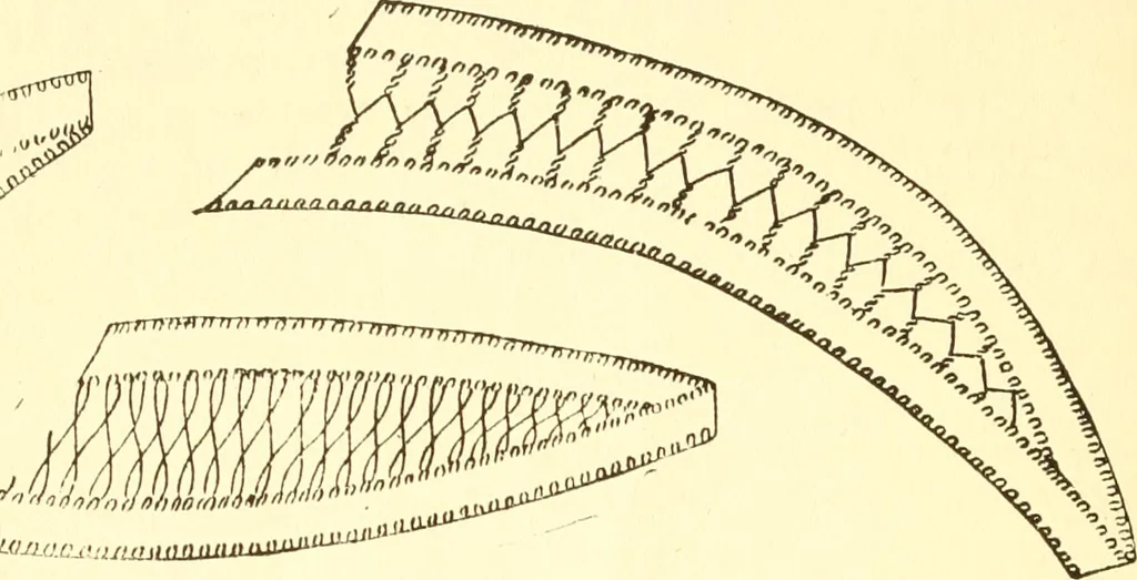 An illustration from Easy lessons for lace makers : fancy stitches illustrated showing clearly how to make all modern laces, 1901, leaf 15