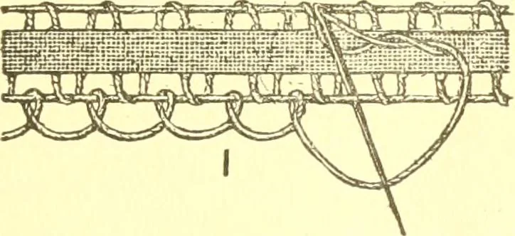 An illustration from Easy lessons for lace makers : fancy stitches illustrated showing clearly how to make all modern laces, 1901, leaf 6