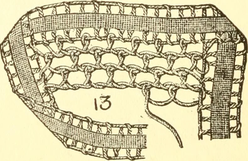 An illustration from Easy lessons for lace makers : fancy stitches illustrated showing clearly how to make all modern laces, 1901, leaf 7