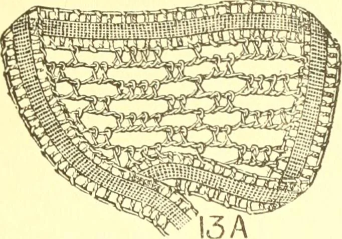 An illustration from Easy lessons for lace makers : fancy stitches illustrated showing clearly how to make all modern laces, 1901, leaf 8