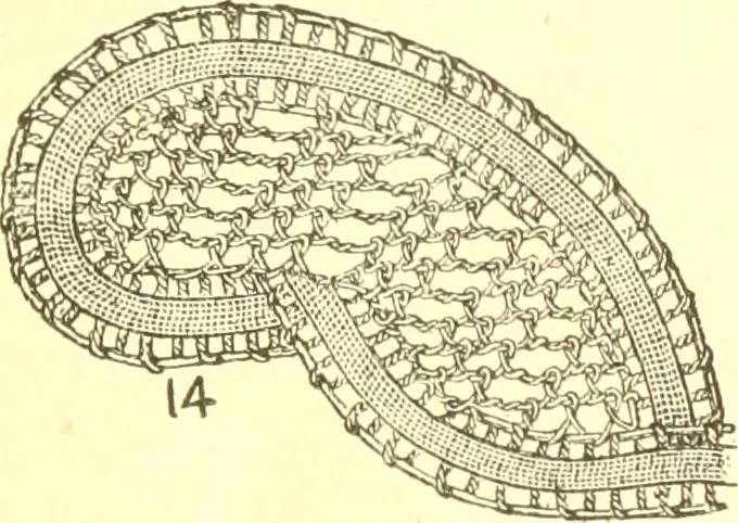 An illustration from Easy lessons for lace makers : fancy stitches illustrated showing clearly how to make all modern laces, 1901, leaf 8