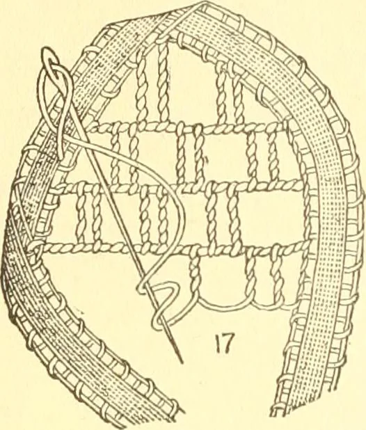 An illustration from Easy lessons for lace makers : fancy stitches illustrated showing clearly how to make all modern laces, 1901, leaf 9