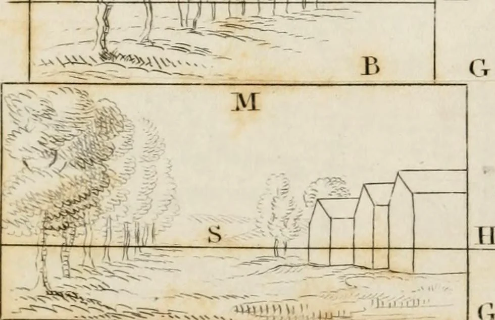 An illustration from Easy lessons in perspective : including instructions for sketching from nature, 1830, leaf 86
