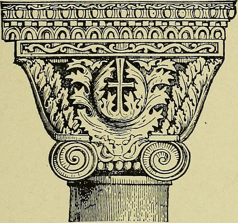 An illustration from Easy steps in architecture and architectural drawing .., 1915, leaf 196