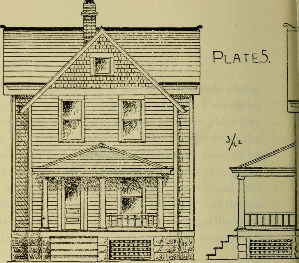 An illustration from Easy steps in architecture and architectural drawing .., 1915, leaf 463