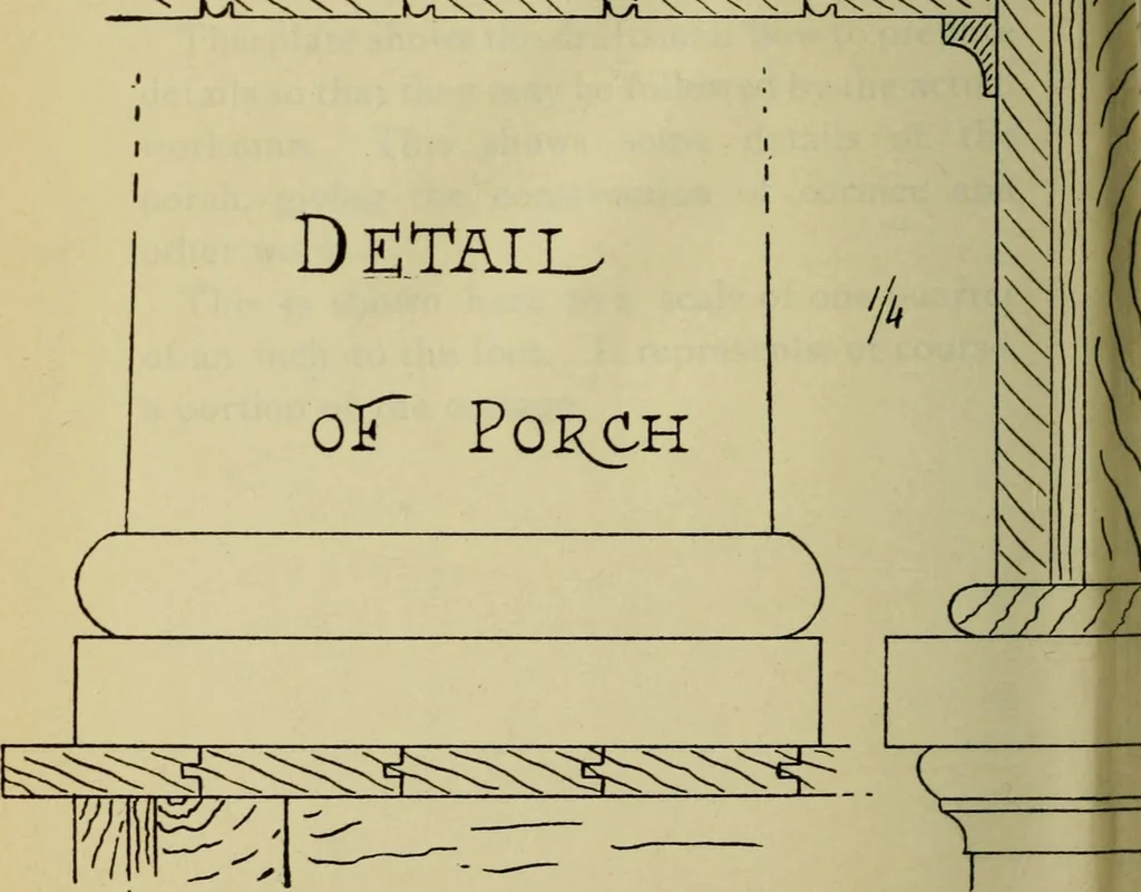 An illustration from Easy steps in architecture and architectural drawing .., 1915, leaf 483
