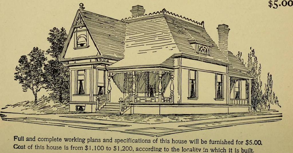 An illustration from Easy steps in architecture and architectural drawing .., 1915, leaf 701