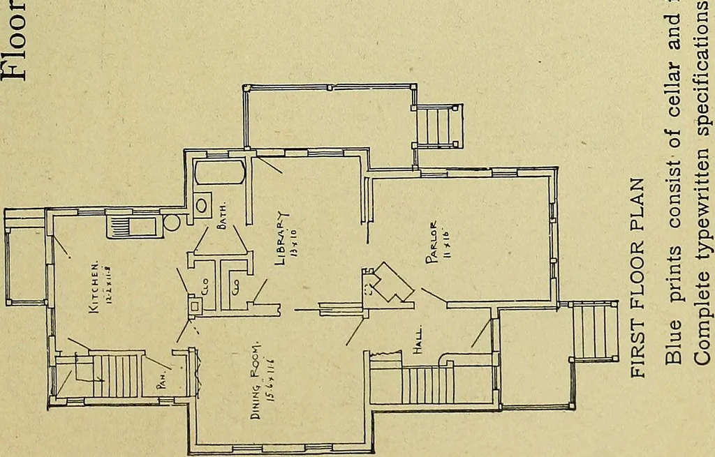 An illustration from Easy steps in architecture and architectural drawing .., 1915, leaf 708