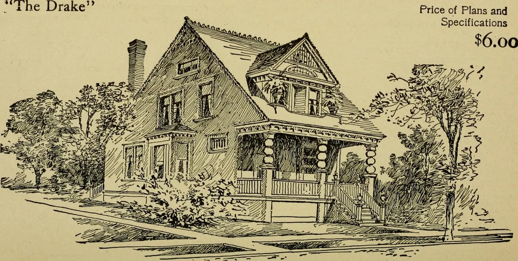 An illustration from Easy steps in architecture and architectural drawing .., 1915, leaf 709