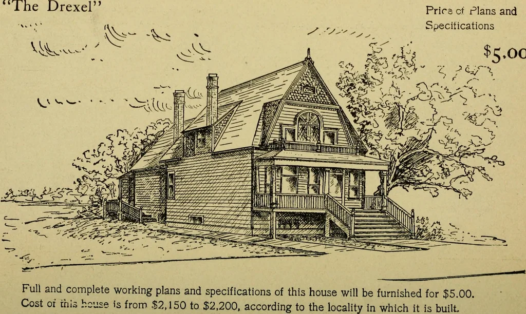An illustration from Easy steps in architecture and architectural drawing .., 1915, leaf 711