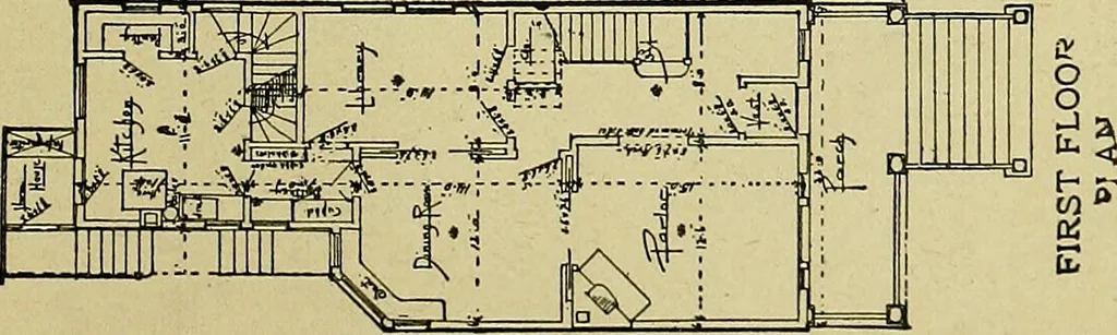 An illustration from Easy steps in architecture and architectural drawing .., 1915, leaf 712