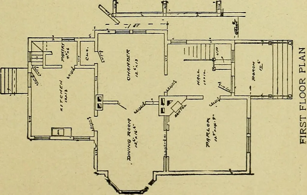 An illustration from Easy steps in architecture and architectural drawing .., 1915, leaf 716