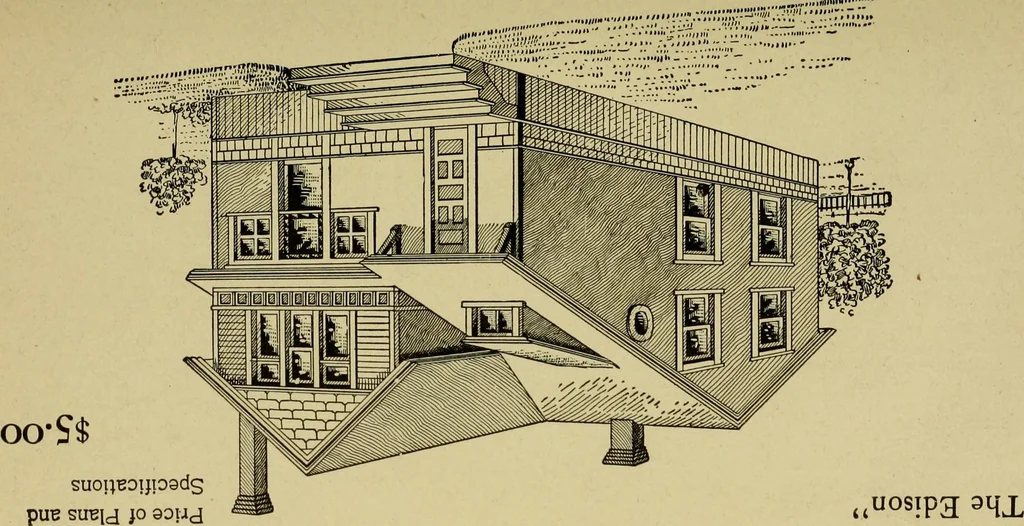 An illustration from Easy steps in architecture and architectural drawing .., 1915, leaf 717