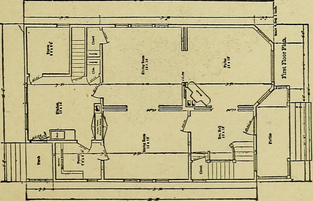 An illustration from Easy steps in architecture and architectural drawing .., 1915, leaf 720