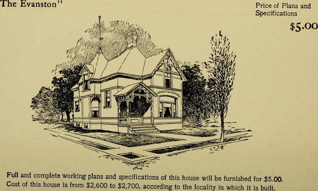 An illustration from Easy steps in architecture and architectural drawing .., 1915, leaf 721