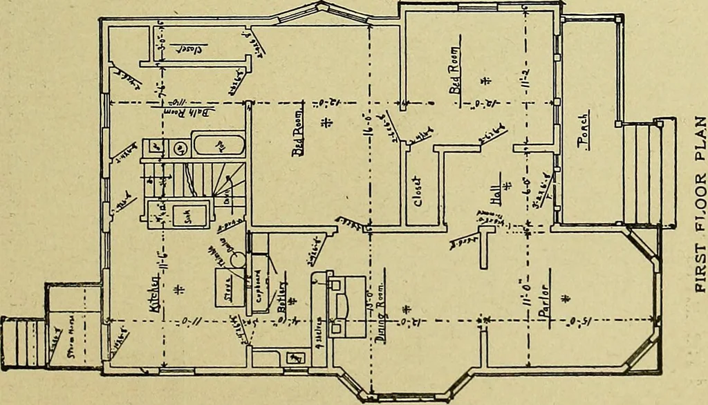 An illustration from Easy steps in architecture and architectural drawing .., 1915, leaf 724