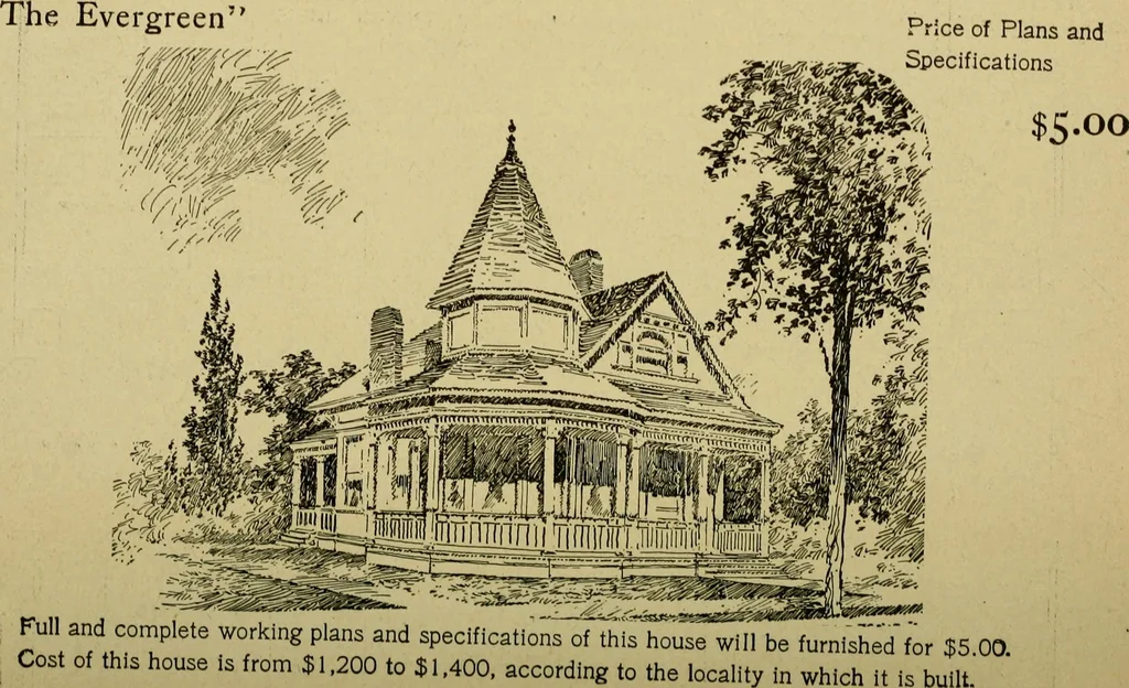 An illustration from Easy steps in architecture and architectural drawing .., 1915, leaf 727