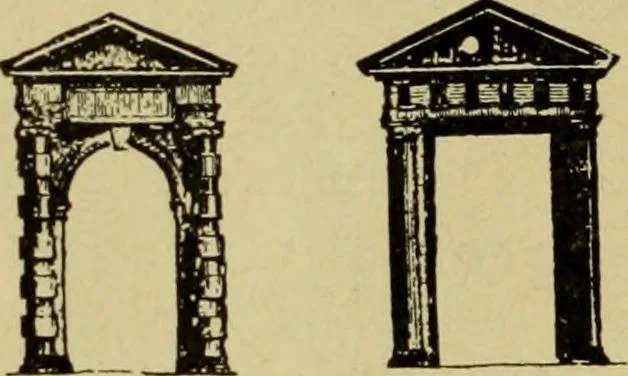 An illustration from Easy steps in architecture and architectural drawing .., 1915, leaf 73
