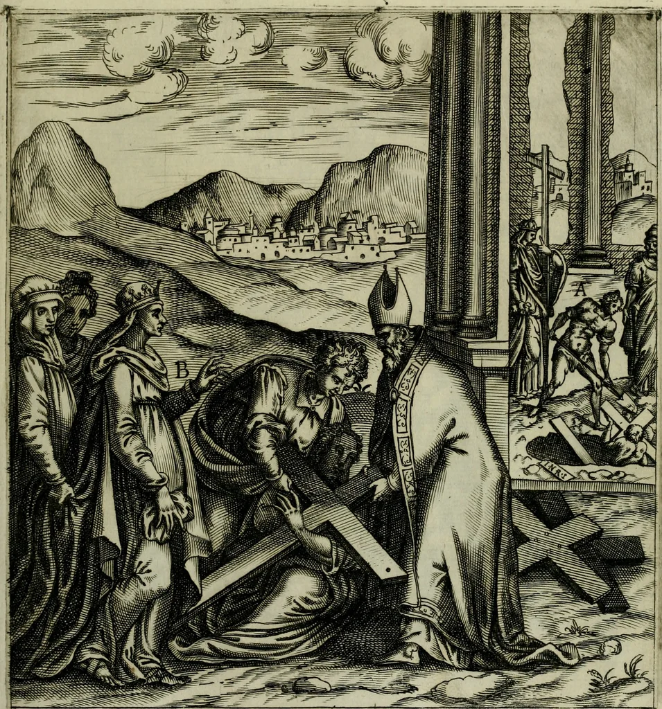 An illustration from Ecclesiae anglicanae trophæa, siue, Sanctor martyrum, qui pro Christo catholicæq fidei veritate asserenda : antiquo recentioriq persecutionum tempore, mortem in Anglia subierunt, passiones, Romæ in Collegio Anglico, 1584, leaf 18