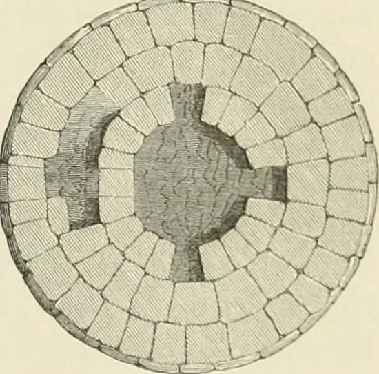 An illustration from The ecclesiastical architecture of Ireland, anterior to the Anglo-Norman invasion; comprising an essay on the origin and uses of the round towers of Ireland, which obtained the gold medal and prize of the Royal Irish Academy, 1845, leaf 101