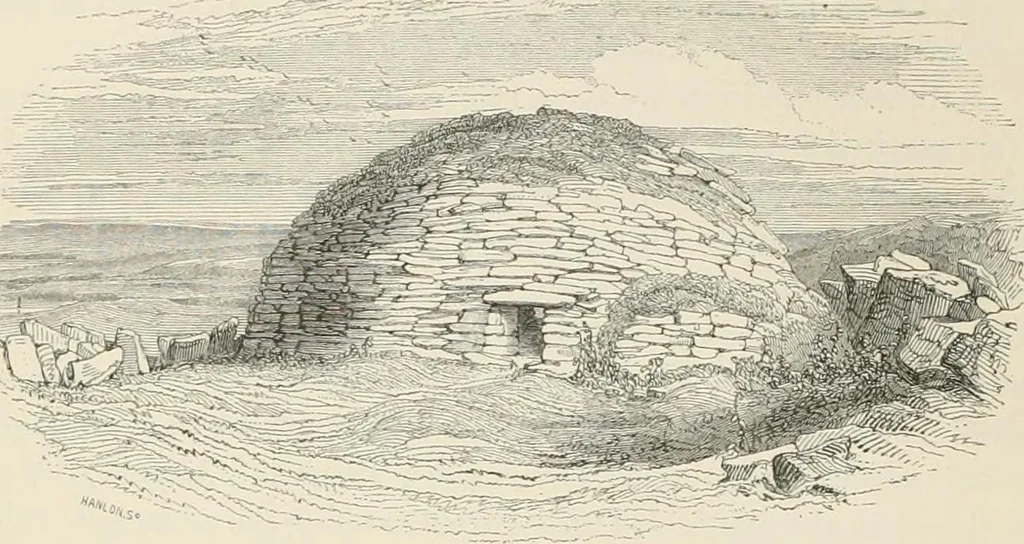 An illustration from The ecclesiastical architecture of Ireland, anterior to the Anglo-Norman invasion; comprising an essay on the origin and uses of the round towers of Ireland, which obtained the gold medal and prize of the Royal Irish Academy, 1845, leaf 154