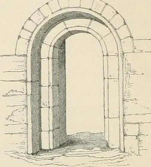 An illustration from The ecclesiastical architecture of Ireland, anterior to the Anglo-Norman invasion; comprising an essay on the origin and uses of the round towers of Ireland, which obtained the gold medal and prize of the Royal Irish Academy, 1845, leaf 204