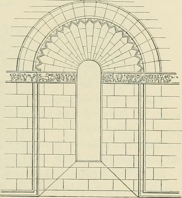 An illustration from The ecclesiastical architecture of Ireland, anterior to the Anglo-Norman invasion; comprising an essay on the origin and uses of the round towers of Ireland, which obtained the gold medal and prize of the Royal Irish Academy, 1845, leaf 277