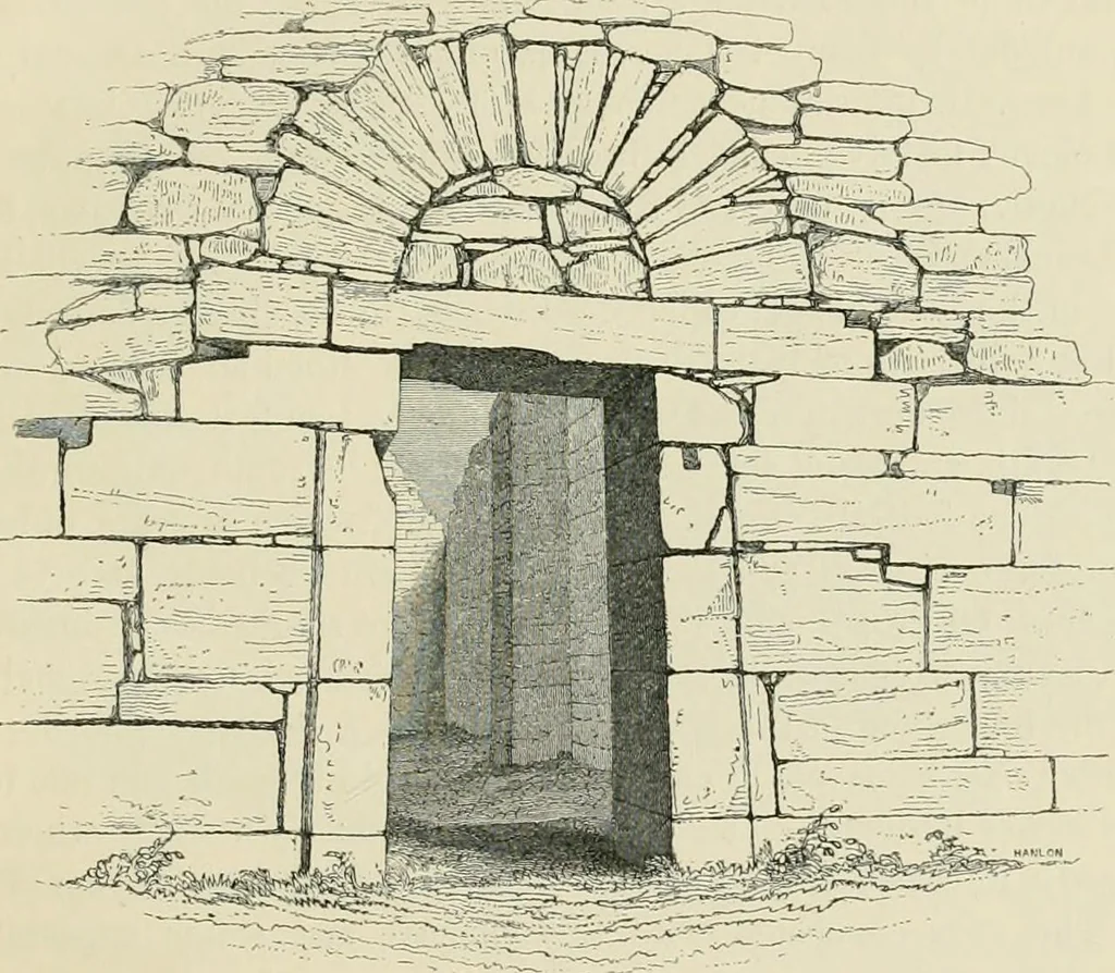 An illustration from The ecclesiastical architecture of Ireland, anterior to the Anglo-Norman invasion; comprising an essay on the origin and uses of the round towers of Ireland, which obtained the gold medal and prize of the Royal Irish Academy, 1845, leaf 279