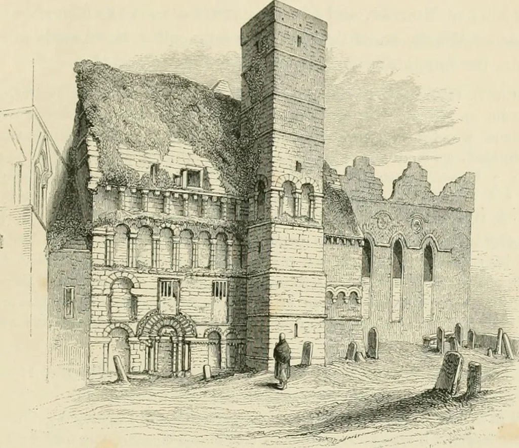 An illustration from The ecclesiastical architecture of Ireland, anterior to the Anglo-Norman invasion; comprising an essay on the origin and uses of the round towers of Ireland, which obtained the gold medal and prize of the Royal Irish Academy, 1845, leaf 313