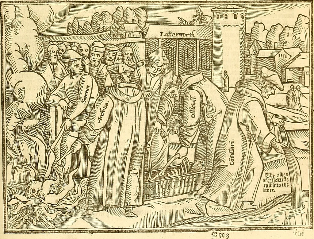 An illustration from The Ecclesiasticall historie : containing the Acts and monuments of martyrs, with a generall discourse of these later persecutions, horrible troubles and tumults, stirred up by Romish prelates in the Church: with divers other things incident, especially to this Realme of England and Scotland, as partly also to all other forraigne nations appertaining, from the time of Q. Maries entring upon the Crowne, to the reigne of our late gracious Soveraigne, Q. Elizabeth of blessed memorie, 1641, leaf 738