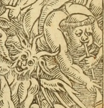 An illustration from The Ecclesiasticall historie : containing the Acts and monuments of martyrs, with a generall discourse of these later persecutions, horrible troubles and tumults, stirred up by Romish prelates in the Church: with divers other things incident, especially to this Realme of England and Scotland, as partly also to all other forraigne nations appertaining, from the time of Q. Maries entring upon the Crowne, to the reigne of our late gracious Soveraigne, Q. Elizabeth of blessed memorie, 1641, leaf 6