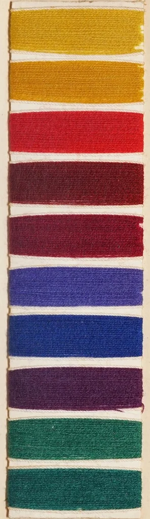 An illustration from Echte Färbungen auf Kammgarn = Fast shades on worsted yarn = Tientes solides sur fil de laine peignée., 1900, leaf 55