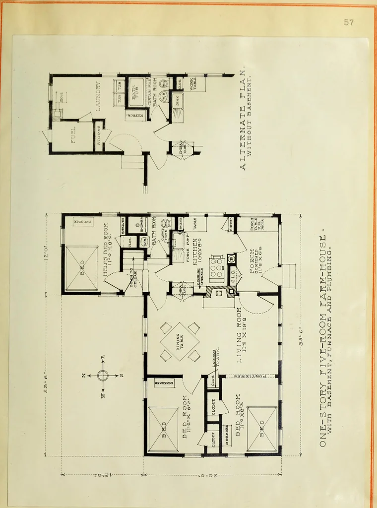 An illustration from Economic farmhouses and their architectural problems, 1914, leaf 143
