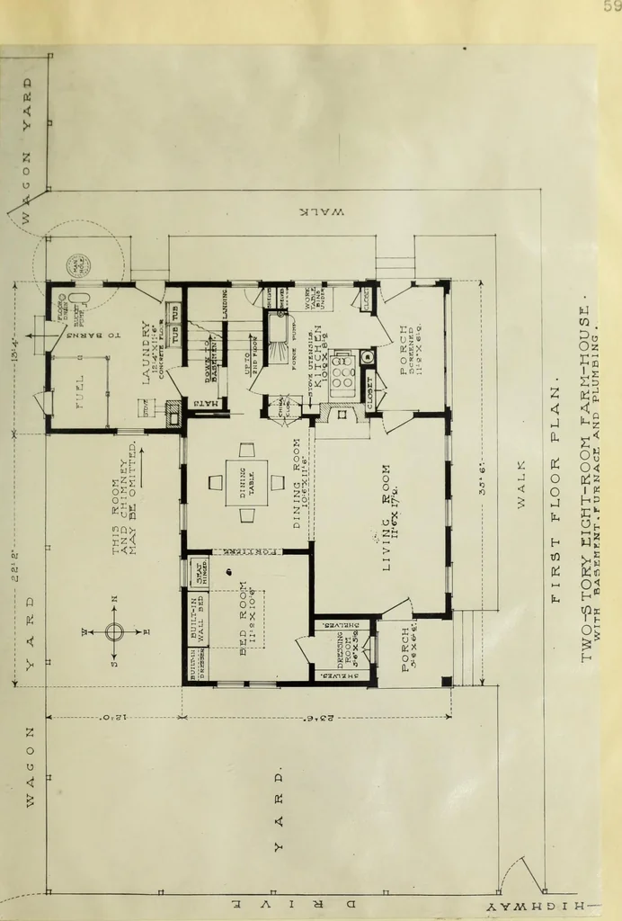 An illustration from Economic farmhouses and their architectural problems, 1914, leaf 147