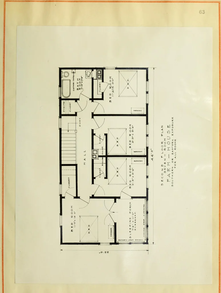 An illustration from Economic farmhouses and their architectural problems, 1914, leaf 155
