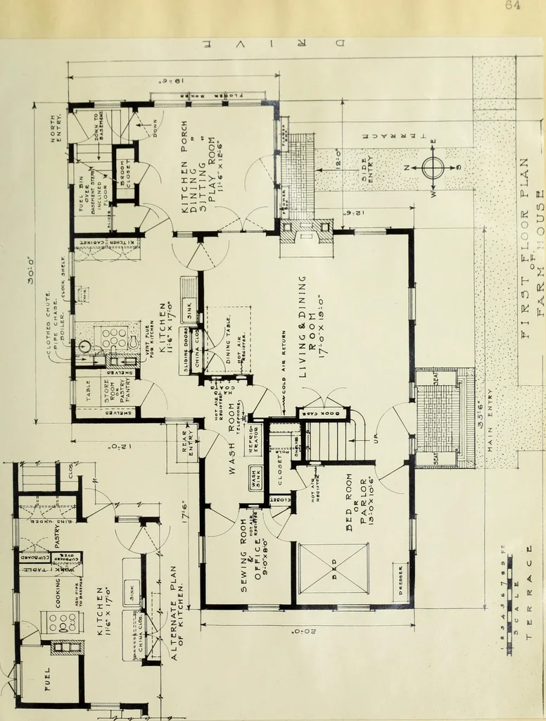 An illustration from Economic farmhouses and their architectural problems, 1914, leaf 157