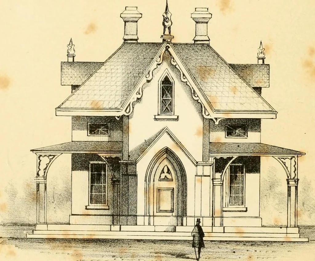 An illustration from The economy of church, parsonage and school architecture : adapted to small societies and rural districts, 1856, leaf 101