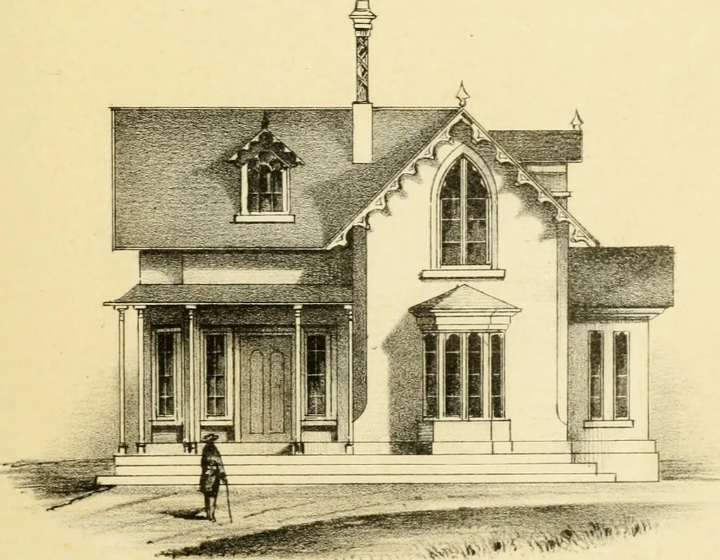An illustration from The economy of church, parsonage and school architecture : adapted to small societies and rural districts, 1856, leaf 110