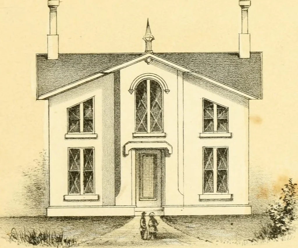 An illustration from The economy of church, parsonage and school architecture : adapted to small societies and rural districts, 1856, leaf 116